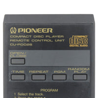 Pioneer CU-PD026 Pre-Owned Factory Original CD Player Remote Control
