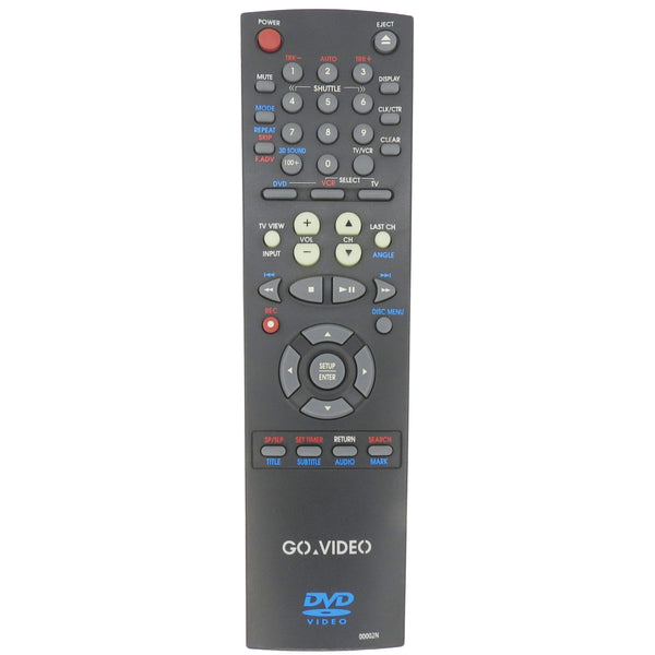 Go Video 00002N Pre-Owned Original DVD/VCR Combo Remote Control