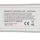 Epson 154720000 Pre-Owned Factory Original Projector Remote Control