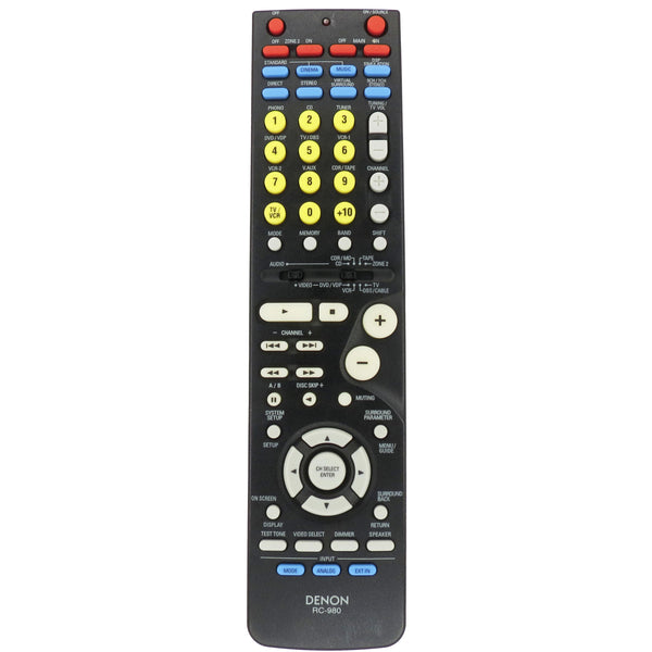 Denon RC-980 Pre-Owned Original AV Surround Receiver Remote Control
