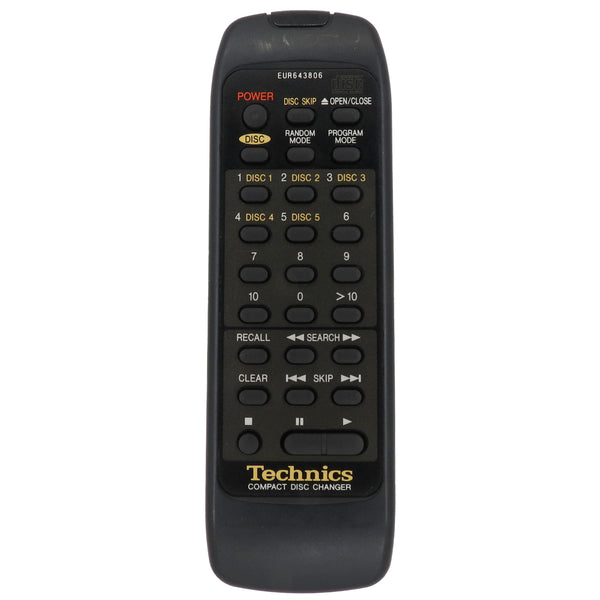 Technics EUR643806 Pre-Owned Factory Original CD Player Remote Control