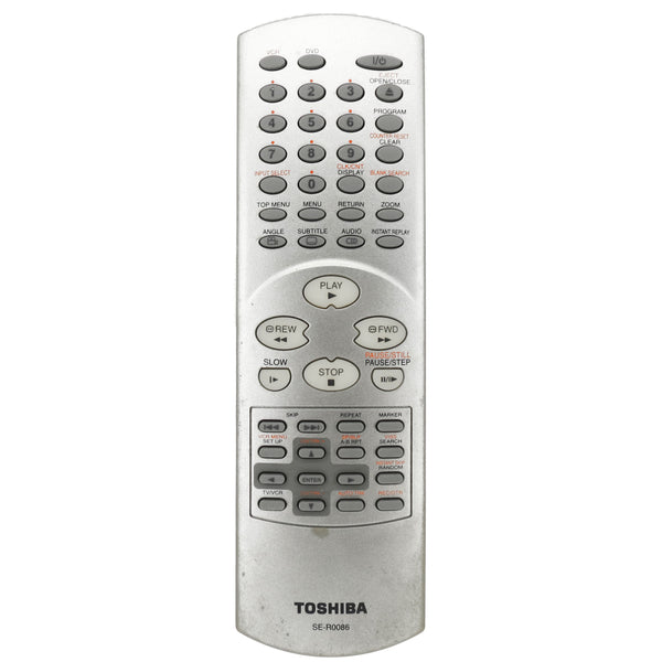 Toshiba SE-R0086 Pre-Owned Original DVD/VCR Combo Remote Control