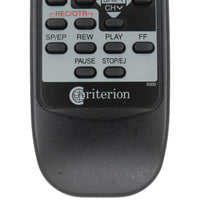 Criterion 5000 Pre-Owned Factory Original VCR Remote Control