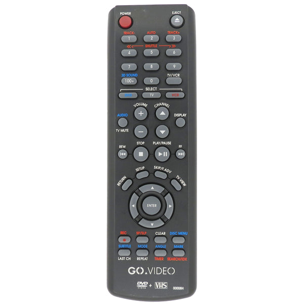 Go Video 00008H Pre-Owned Original DVD / VCR Combo Remote Control