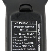 Verizon VZ P265V1 RC Pre-Owned Cable Box Remote Control