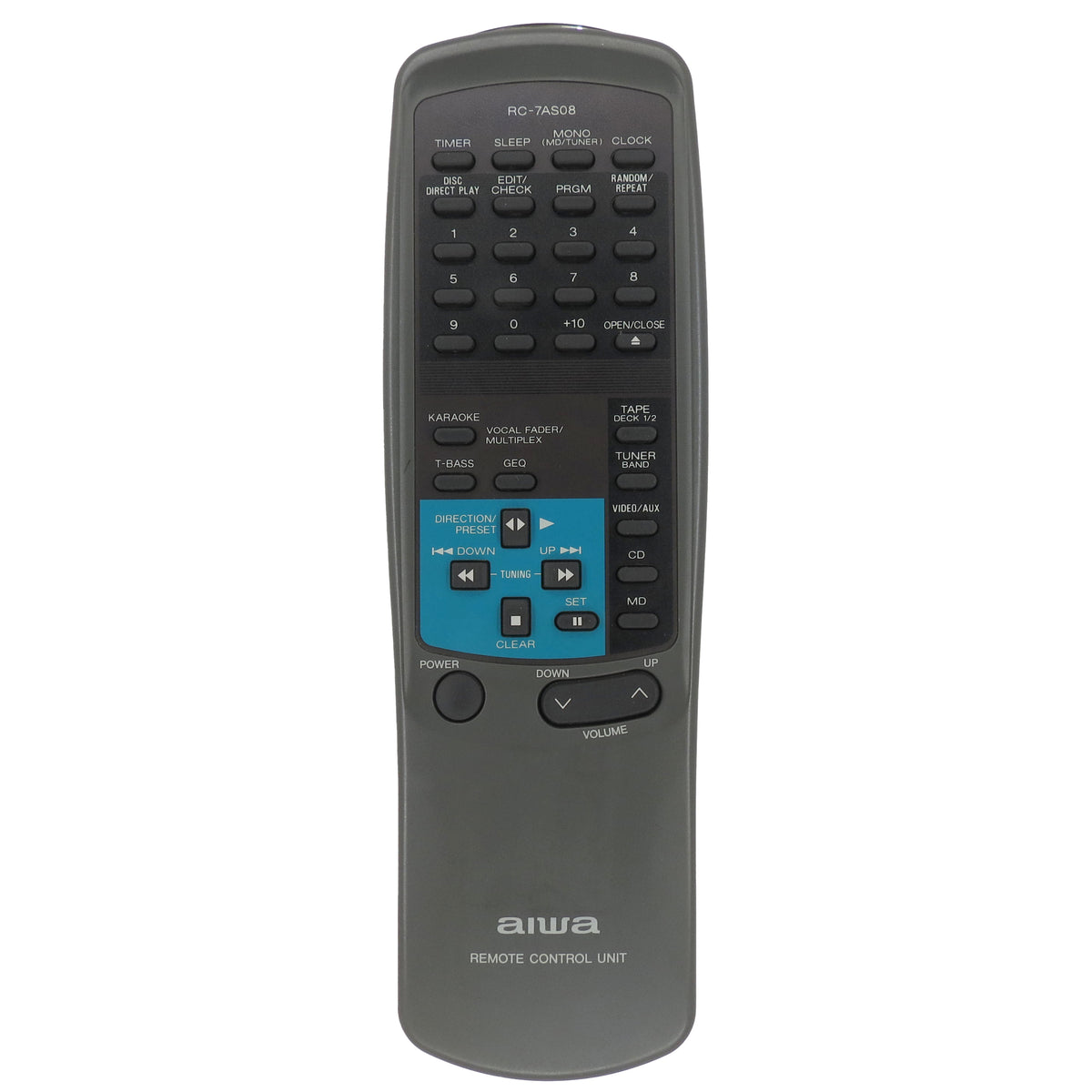 Aiwa RC-7AS08 Pre-Owned Factory Original Audio System Remote Control ...