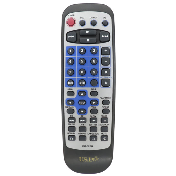 US Logic RC-320H Pre-Owned Original DVD Player Remote Control