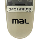 MAL KM-B50 Pre-Owned Factory Original DVD Player Remote Control