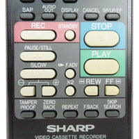 Sharp G0726GE Pre-Owned Factory Original VCR Remote Control