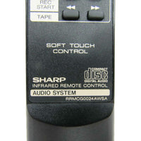 Sharp RRMCG0024AWSA Pre-Owned Original Audio System Remote Control