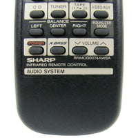 Sharp RRMCG0074AWSA Pre-Owned Original Audio System Remote Control
