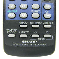 Sharp RRMCG0172AJSA Pre-owned Factory Original VCR Remote Control