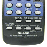 Sharp RRMCG0172AJSA Pre-owned Factory Original VCR Remote Control