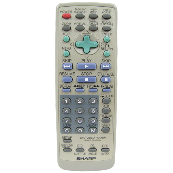 Sharp RRMCG1223GESA Pre-Owned Original DVD Player Remote Control