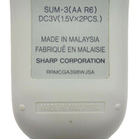 Sharp RRMCGA398WJSA Pre-Owned Original Projector Remote Control