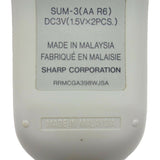 Sharp RRMCGA398WJSA Pre-Owned Original Projector Remote Control