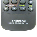 Shinsonic RC-380 Pre-Owned Factory Original DVD Player Remote Control