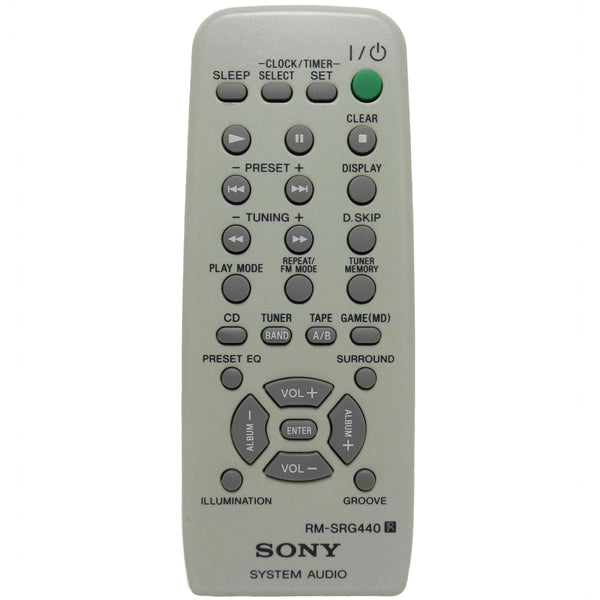 Sony RM-SRG440 Pre-Owned Audio System Remote Control, 1-477-716-11 Factory Original
