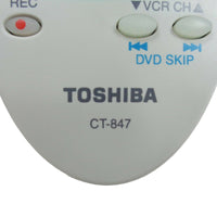 Toshiba CT-847 Pre-Owned TV Remote Control, 72796939 Factory Original